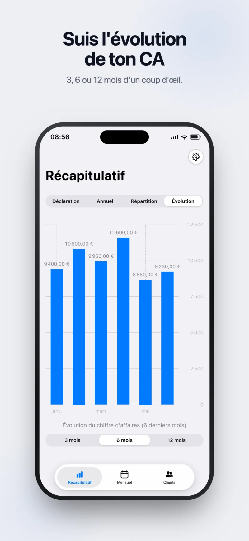 Évolution des revenus