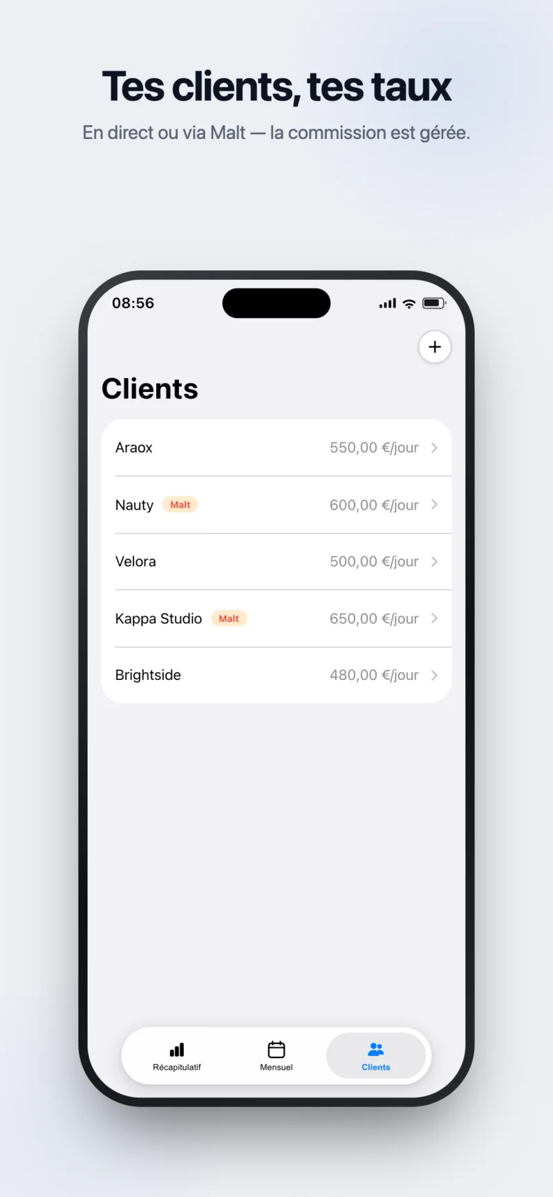 Liste des clients