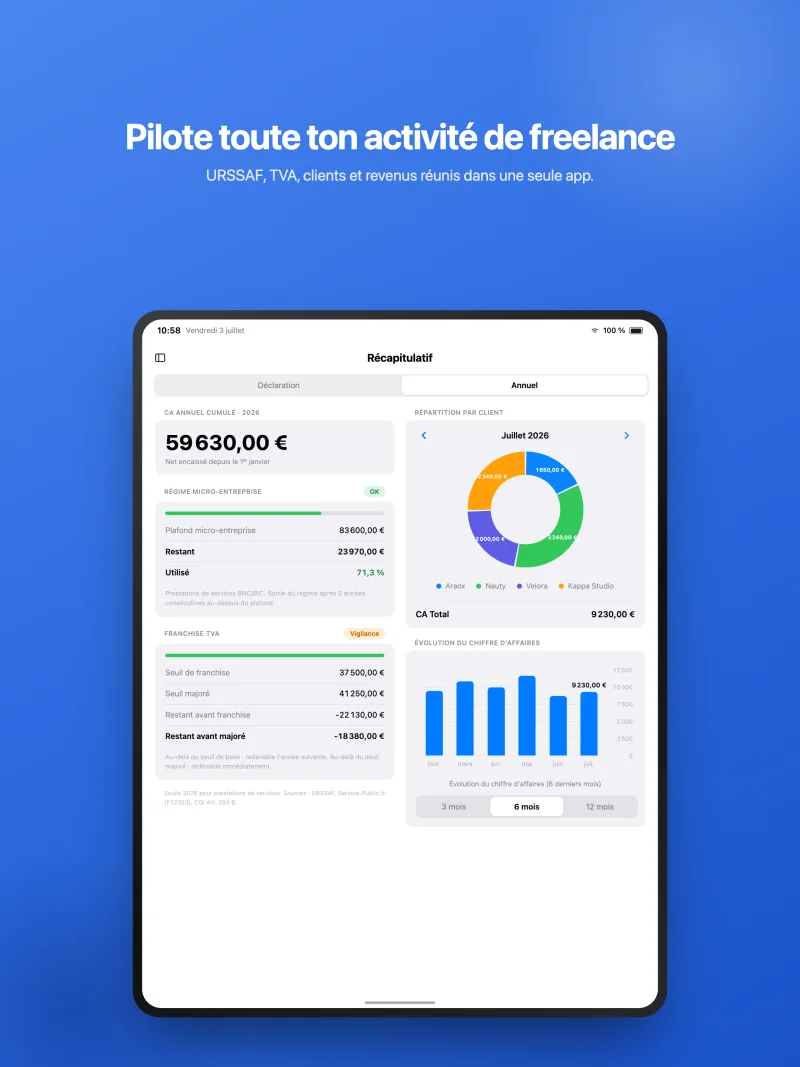 Récapitulatif annuel sur iPad