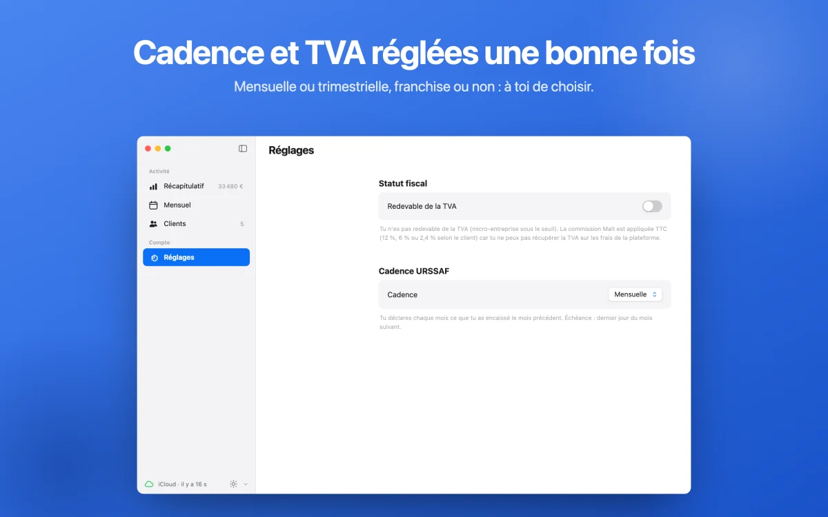 Réglages sur Mac